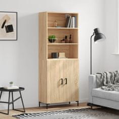 Vidaxl Skříň highboard dub sonoma 69,5 x 34 x 180 cm kompozitní dřevo