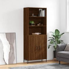 Greatstore Skříň highboard hnědý dub 69,5 x 34 x 180 cm kompozitní dřevo