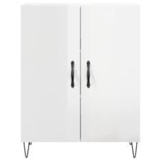 Vidaxl Skříň highboard lesklá bílá 69,5 x 34 x 180 cm kompozitní dřevo