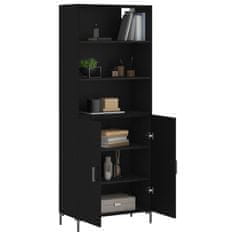 Greatstore Skříň highboard černá 69,5 x 34 x 180 cm kompozitní dřevo