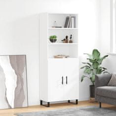 Greatstore Skříň highboard bílá 69,5 x 34 x 180 cm kompozitní dřevo