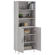 Greatstore Skříň highboard šedá sonoma 69,5 x 34 x 180 cm kompozitní dřevo