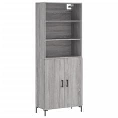 Vidaxl Skříň highboard šedá sonoma 69,5 x 34 x 180 cm kompozitní dřevo