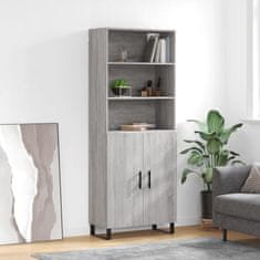 Vidaxl Skříň highboard šedá sonoma 69,5 x 34 x 180 cm kompozitní dřevo