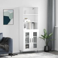 Greatstore Skříň highboard bílá 69,5 x 34 x 180 cm kompozitní dřevo