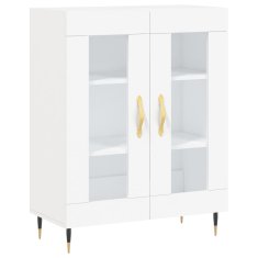 Greatstore Skříň highboard bílá 69,5 x 34 x 180 cm kompozitní dřevo