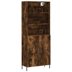 Vidaxl Skříň highboard kouřový dub 69,5 x 34 x 180 cm kompozitní dřevo