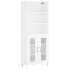 Greatstore Skříň highboard bílá 69,5 x 34 x 180 cm kompozitní dřevo