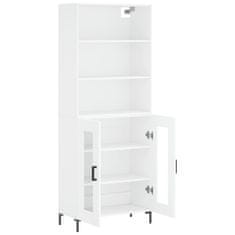 Greatstore Skříň highboard bílá 69,5 x 34 x 180 cm kompozitní dřevo