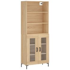 Vidaxl Skříň highboard dub sonoma 69,5 x 34 x 180 cm kompozitní dřevo