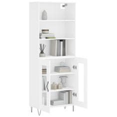 Greatstore Skříň highboard bílá 69,5 x 34 x 180 cm kompozitní dřevo