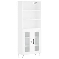 Vidaxl Skříň highboard bílá 69,5 x 34 x 180 cm kompozitní dřevo