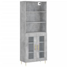 Vidaxl Skříň highboard betonově šedá 69,5x34x180 cm kompozitní dřevo