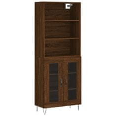 Vidaxl Skříň highboard hnědý dub 69,5 x 34 x 180 cm kompozitní dřevo