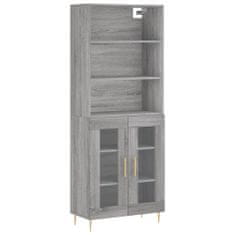 Vidaxl Skříň highboard šedá sonoma 69,5 x 34 x 180 cm kompozitní dřevo