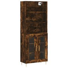 Vidaxl Skříň highboard kouřový dub 69,5 x 34 x 180 cm kompozitní dřevo