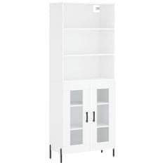 Greatstore Skříň highboard bílá 69,5 x 34 x 180 cm kompozitní dřevo