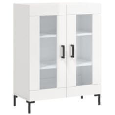 Vidaxl Skříň highboard lesklá bílá 69,5 x 34 x 180 cm kompozitní dřevo