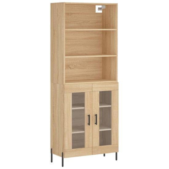 Vidaxl Skříň highboard dub sonoma 69,5 x 34 x 180 cm kompozitní dřevo