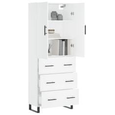 Greatstore Skříň highboard bílá 69,5 x 34 x 180 cm kompozitní dřevo