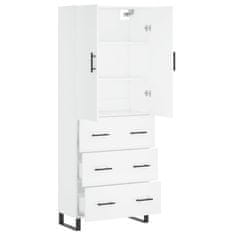 Greatstore Skříň highboard bílá 69,5 x 34 x 180 cm kompozitní dřevo