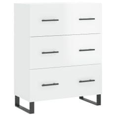 Vidaxl Skříň highboard lesklá bílá 69,5 x 34 x 180 cm kompozitní dřevo