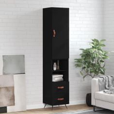 Vidaxl Skříň highboard černá 34,5 x 34 x 180 cm kompozitní dřevo