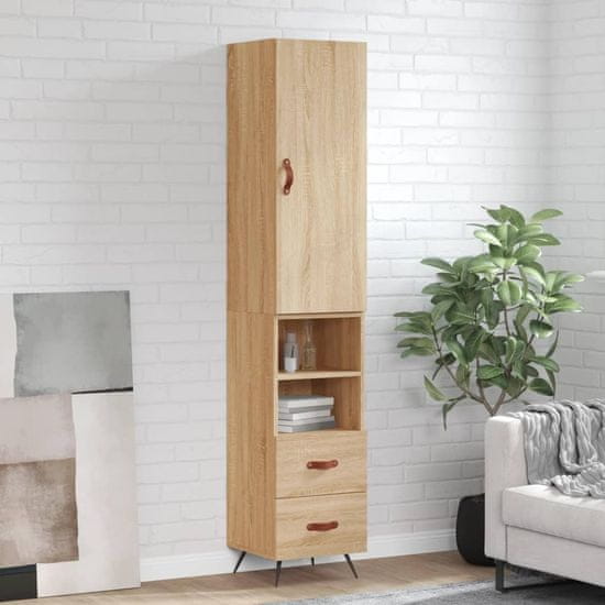 Vidaxl Skříň highboard dub sonoma 34,5 x 34 x 180 cm kompozitní dřevo