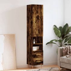 Greatstore Skříň highboard kouřový dub 34,5 x 34 x 180 cm kompozitní dřevo