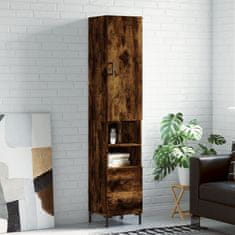 Greatstore Skříň highboard kouřový dub 34,5 x 34 x 180 cm kompozitní dřevo