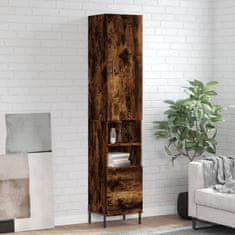 Greatstore Skříň highboard kouřový dub 34,5 x 34 x 180 cm kompozitní dřevo