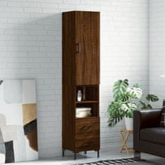 Greatstore Skříň highboard hnědý dub 34,5 x 34 x 180 cm kompozitní dřevo