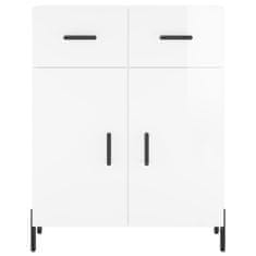 Vidaxl Skříň highboard lesklá bílá 69,5 x 34 x 180 cm kompozitní dřevo