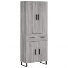 Vidaxl Skříň highboard šedá sonoma 69,5 x 34 x 180 cm kompozitní dřevo