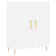 Greatstore Skříň highboard bílá 69,5 x 34 x 180 cm kompozitní dřevo