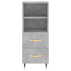 Greatstore Skříň highboard betonově šedá 34,5x34x180 cm kompozitní dřevo