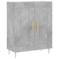 Greatstore Skříň highboard betonově šedá 69,5x34x180 cm kompozitní dřevo