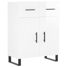 Vidaxl Skříň highboard lesklá bílá 69,5 x 34 x 180 cm kompozitní dřevo