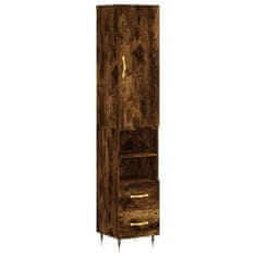 Greatstore Skříň highboard kouřový dub 34,5 x 34 x 180 cm kompozitní dřevo