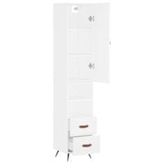 Greatstore Skříň highboard bílá 34,5 x 34 x 180 cm kompozitní dřevo