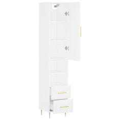 Greatstore Skříň highboard bílá 34,5 x 34 x 180 cm kompozitní dřevo