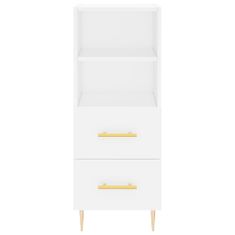 Vidaxl Skříň highboard bílá 34,5 x 34 x 180 cm kompozitní dřevo