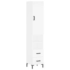 Greatstore Skříň highboard bílá 34,5 x 34 x 180 cm kompozitní dřevo