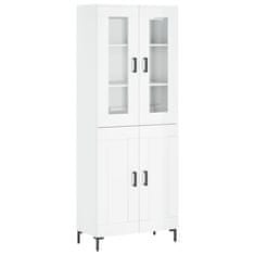 Vidaxl Skříň highboard lesklá bílá 69,5 x 34 x 180 cm kompozitní dřevo