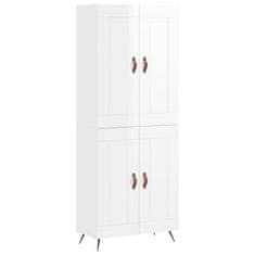 Vidaxl Skříň highboard lesklá bílá 69,5 x 34 x 180 cm kompozitní dřevo