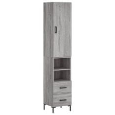 Vidaxl Skříň highboard šedá sonoma 34,5 x 34 x 180 cm kompozitní dřevo