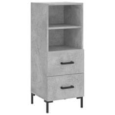 Greatstore Skříň highboard betonově šedá 34,5x34x180 cm kompozitní dřevo