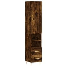 Greatstore Skříň highboard kouřový dub 34,5 x 34 x 180 cm kompozitní dřevo