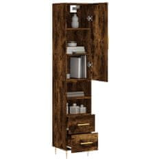 Greatstore Skříň highboard kouřový dub 34,5 x 34 x 180 cm kompozitní dřevo