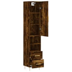 Greatstore Skříň highboard kouřový dub 34,5 x 34 x 180 cm kompozitní dřevo